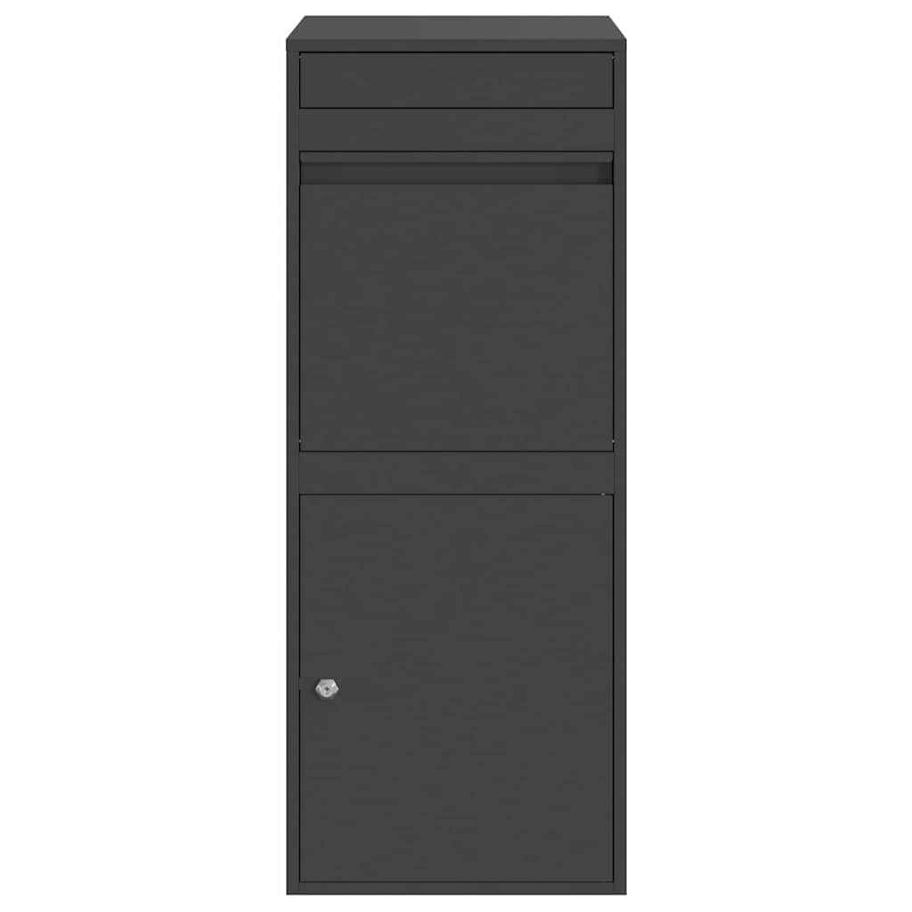 Θυρίδα Πακέτων με αποθήκευση Μαύρο 41 x 38 x 103 εκ Ατσάλι - Pakobazaar