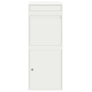 Θυρίδα Πακέτων με αποθήκευση Λευκό 41 x 38 x 103 εκ Ατσάλι - Pakobazaar