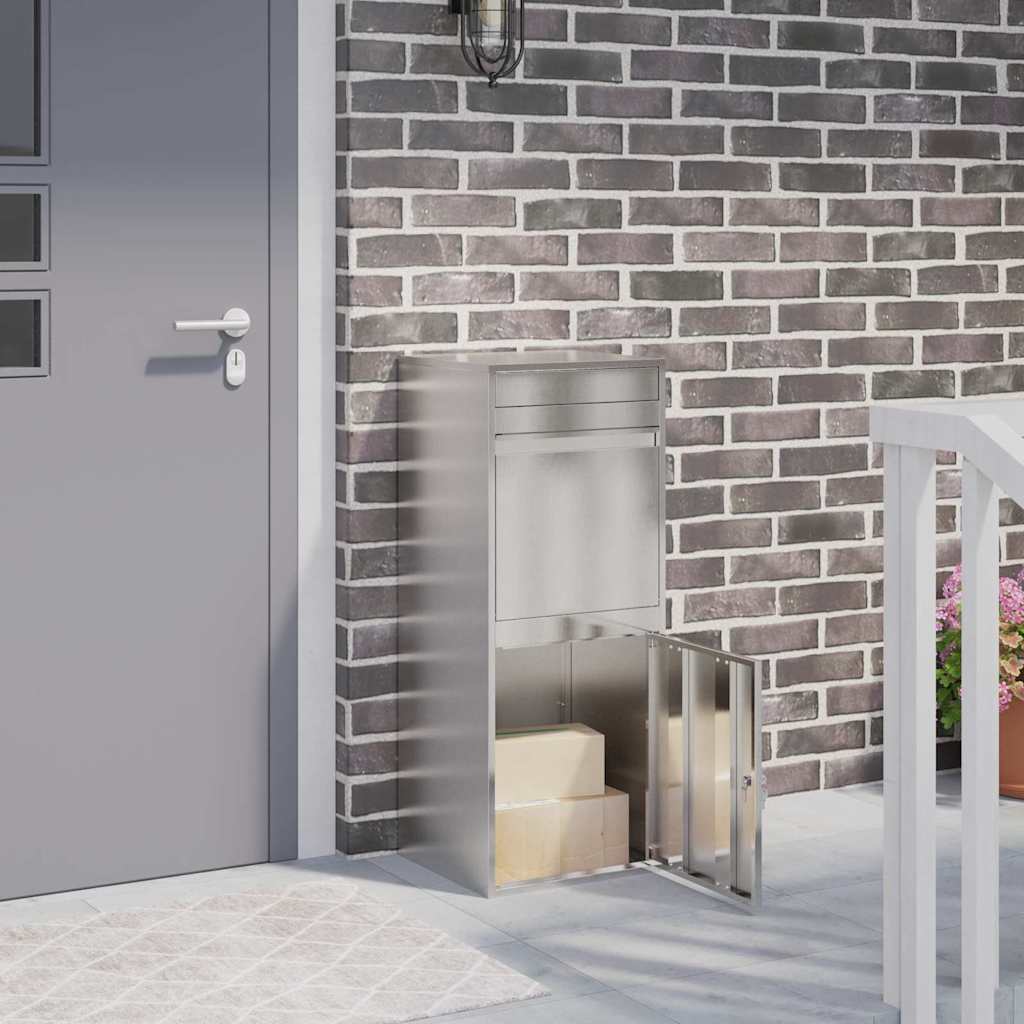 Θυρίδα Πακέτων Ασημί 47,5 x 38 x 59 εκ. Ανοξείδωτο ατσάλι - Pakobazaar