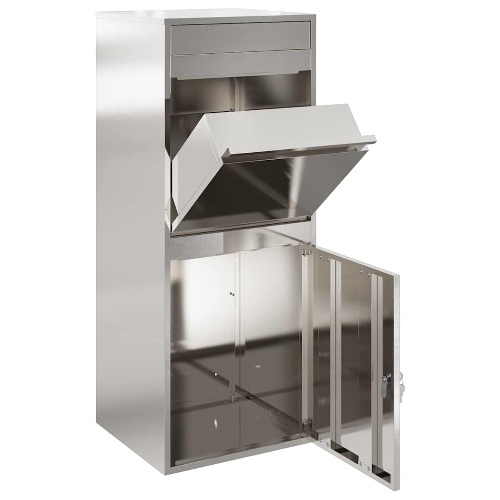 Θυρίδα Πακέτων Ασημί 47,5 x 38 x 59 εκ. Ανοξείδωτο ατσάλι - Pakobazaar