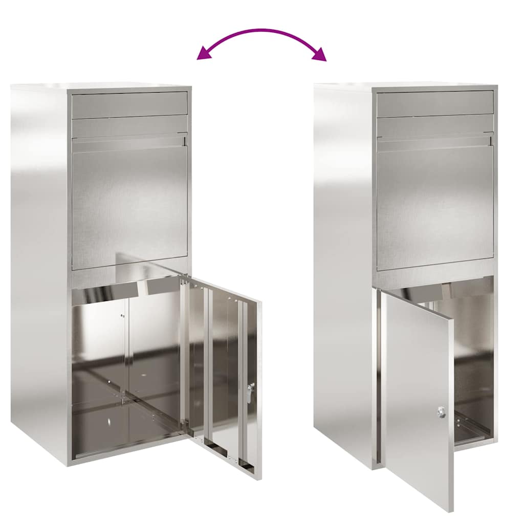 Θυρίδα Πακέτων Ασημί 47,5 x 38 x 59 εκ. Ανοξείδωτο ατσάλι - Pakobazaar