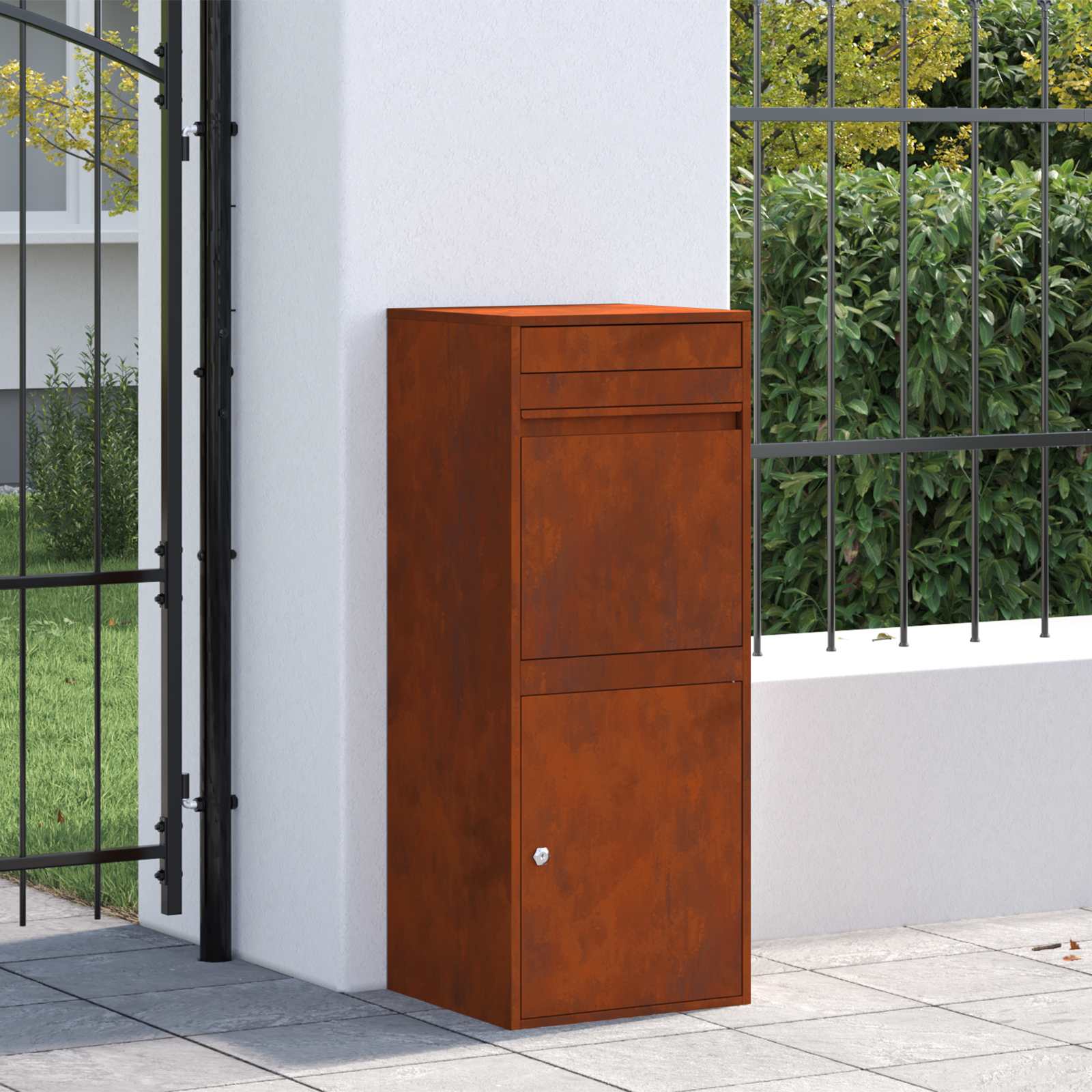 Θυρίδα Πακέτων με αποθήκευση με πόρτα Σκ rusty 41 x 38 x 103 εκ - Pakobazaar