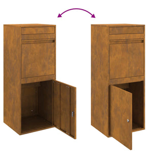 Θυρίδα Πακέτων με αποθήκευση με πόρτα Σκ rusty 41 x 38 x 103 εκ - Pakobazaar