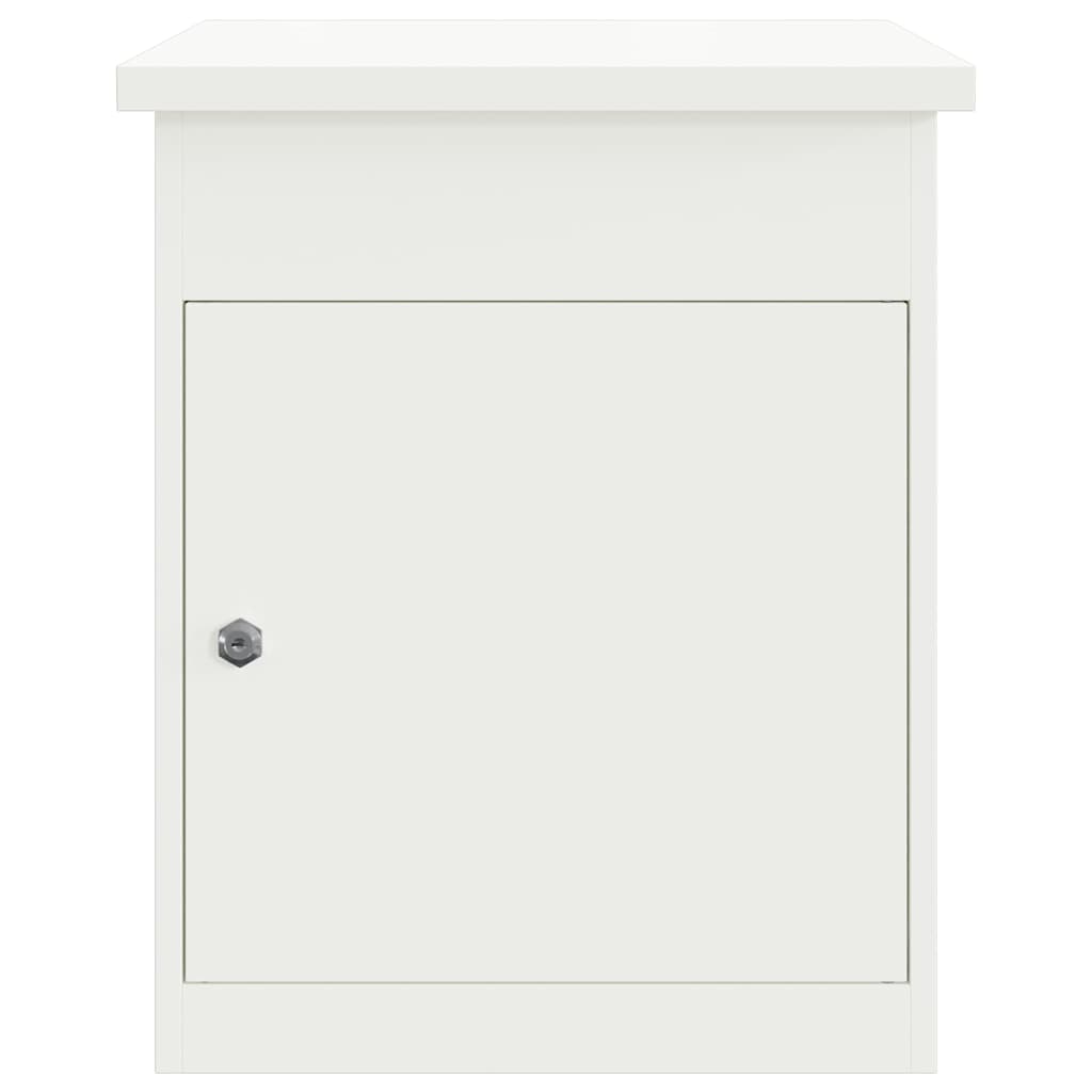 Θυρίδα Πακέτων με αποθήκευση Λευκό 47,5 x 38 x 59 εκ. Ατσάλι