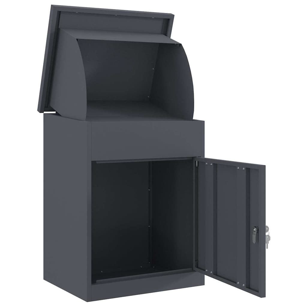Θυρίδα Πακέτων με αποθήκευση Ανθρακί 47,5 x 38 x 59 εκ. Ατσάλι