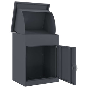 Θυρίδα Πακέτων με αποθήκευση Ανθρακί 47,5 x 38 x 59 εκ. Ατσάλι