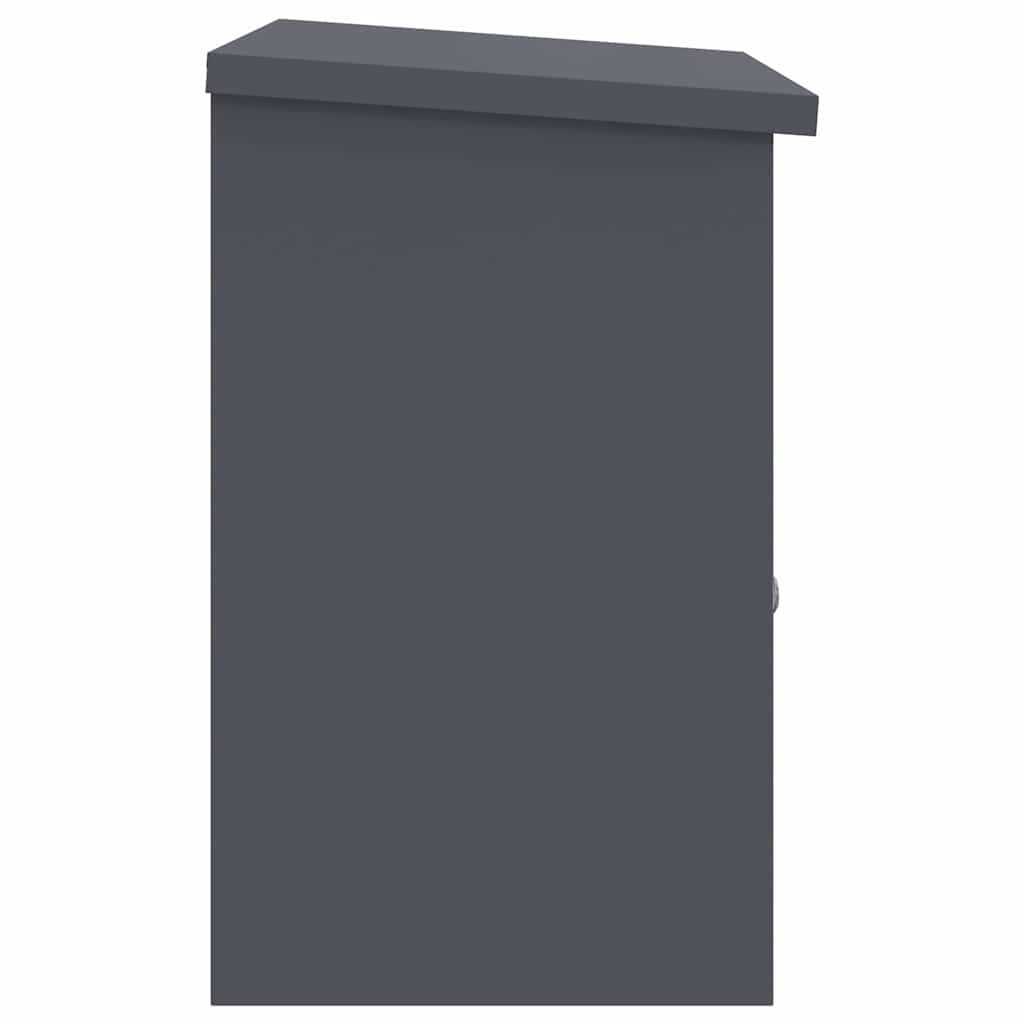 Θυρίδα Πακέτων με αποθήκευση Ανθρακί 47,5 x 38 x 59 εκ. Ατσάλι