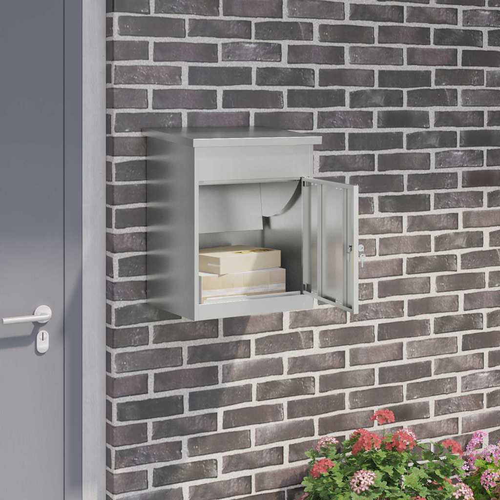 Θυρίδα Πακέτων Μαύρο 47,5 x 38 x 59 εκ. Επικαλυμμένος Χάλυβας