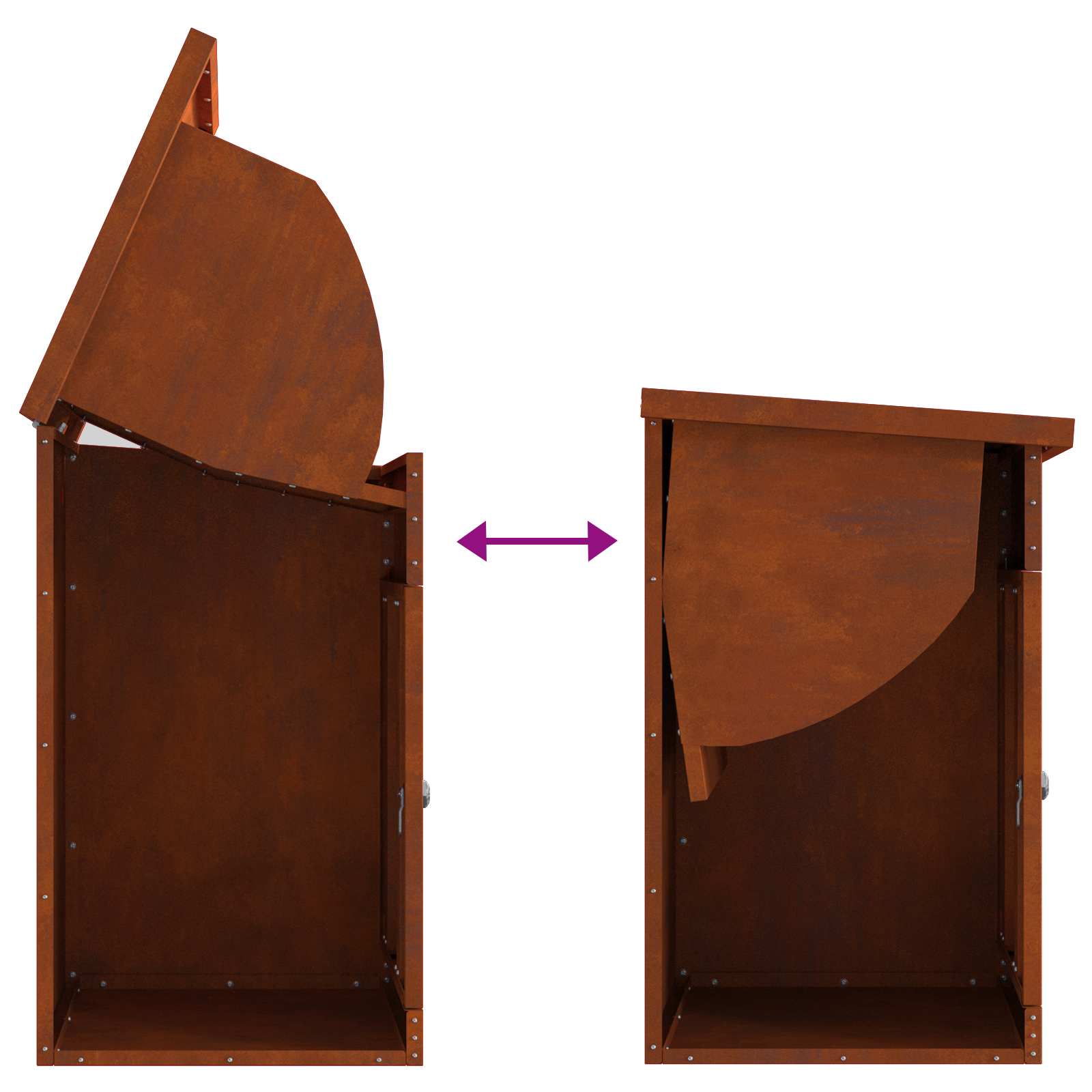 Θυρίδα Πακέτων με αποθήκευση Σκ rusty 47,5 x 38 x 59 εκ. - Pakobazaar