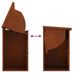 Θυρίδα Πακέτων με αποθήκευση Σκ rusty 47,5 x 38 x 59 εκ. - Pakobazaar