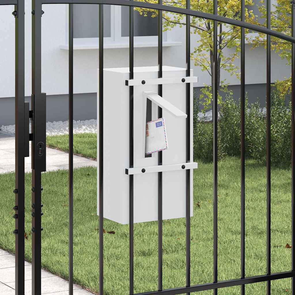 γραμματοκιβώτιο με αποθήκευση Λευκό 30 x 20 x 55 εκ. Ατσάλι