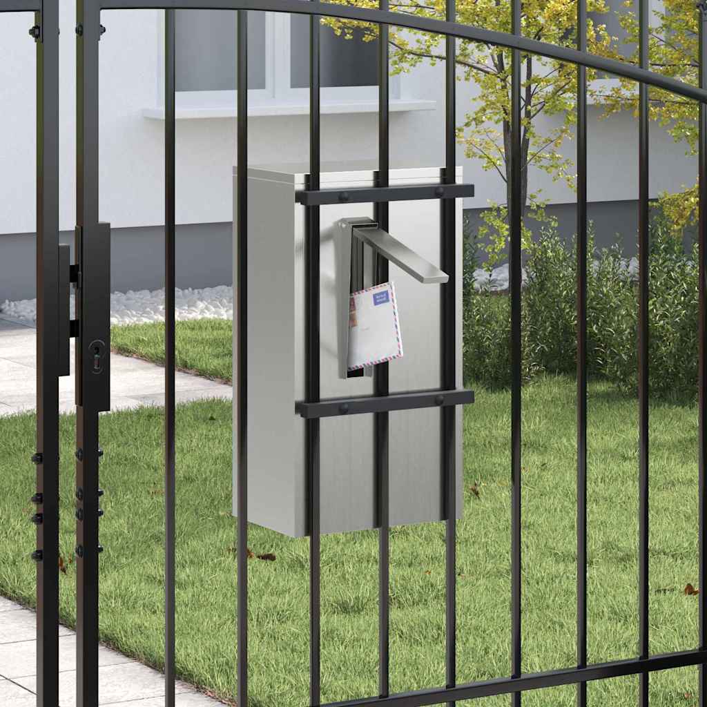 γραμματοκιβώτιο Μαύρο 30 x 20 x 55 εκ. Επικαλυμμένος Χάλυβας