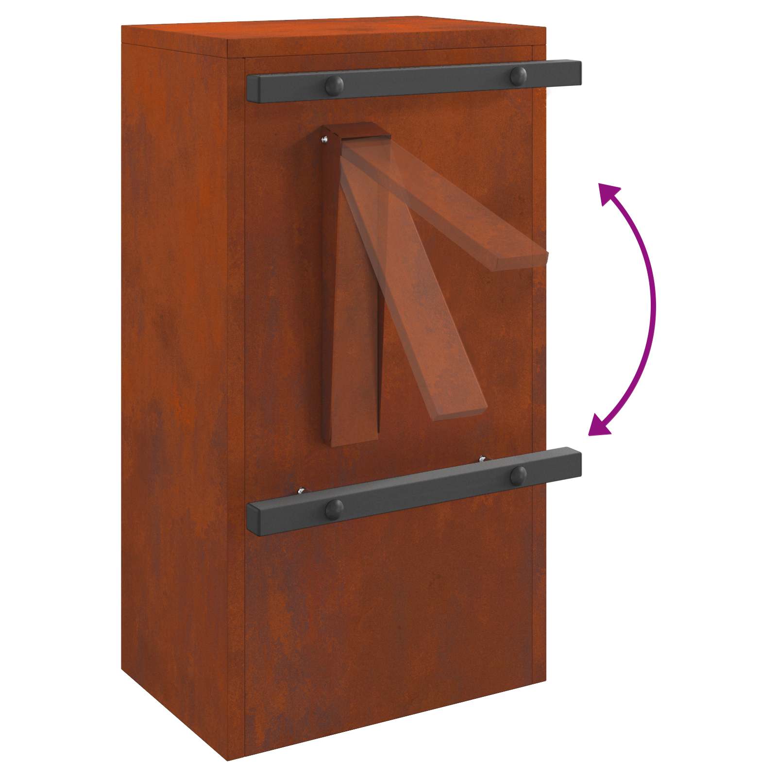 γραμματοκιβώτιο με αποθήκευση Σκ rusty 30 x 20 x 55 εκ. - Pakobazaar