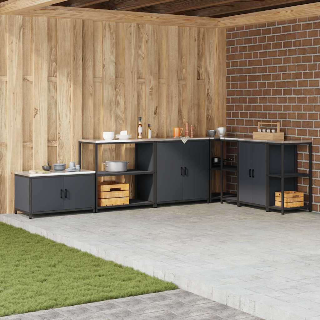 Αποθηκευτικός Χώρος Κουζίνας Ανθρακί 90 x 50 x 92 εκ Ατσάλι