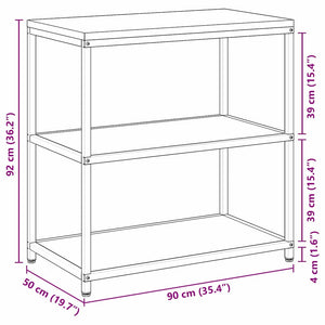 Ράφι Κουζίνας HATTEM Ασημί 90 x 50 x 92 εκ Ατσάλι