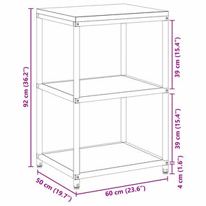 Ράφι Κουζίνας HATTEM Ασημί 60 x 50 x 92 εκ Ατσάλι