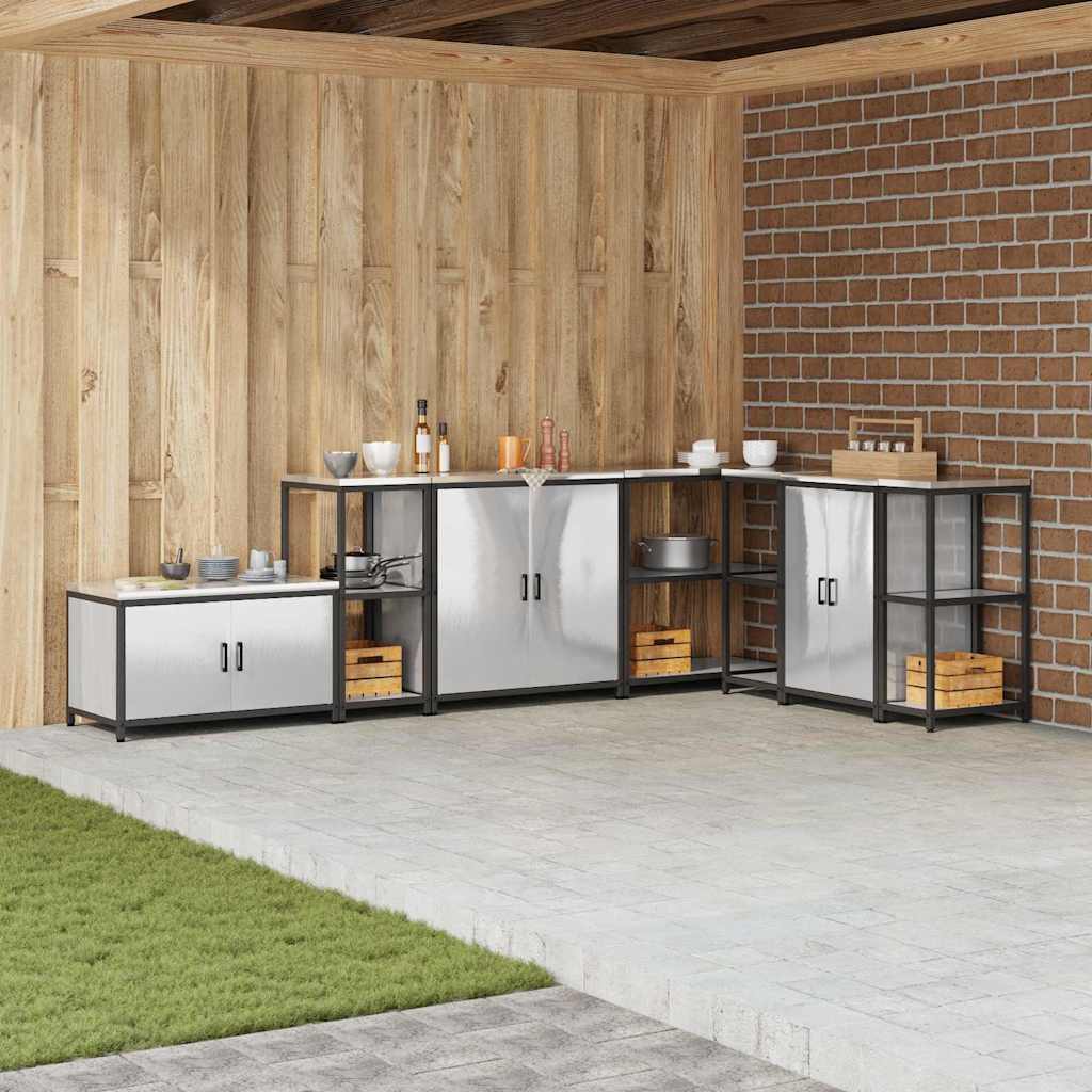 Αποθηκευτικός Χώρος Κουζίνας Ασημί 40 x 50 x 92 εκ Ατσάλι