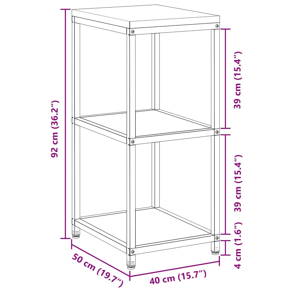 Αποθηκευτικός Χώρος Κουζίνας Ασημί 40 x 50 x 92 εκ Ατσάλι