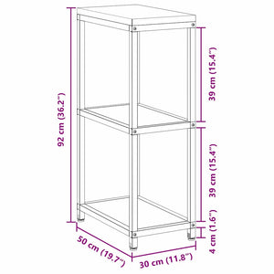 Ράφι Κουζίνας HATTEM Σκ rusty 30 x 50 x 92 εκ Ατσάλι