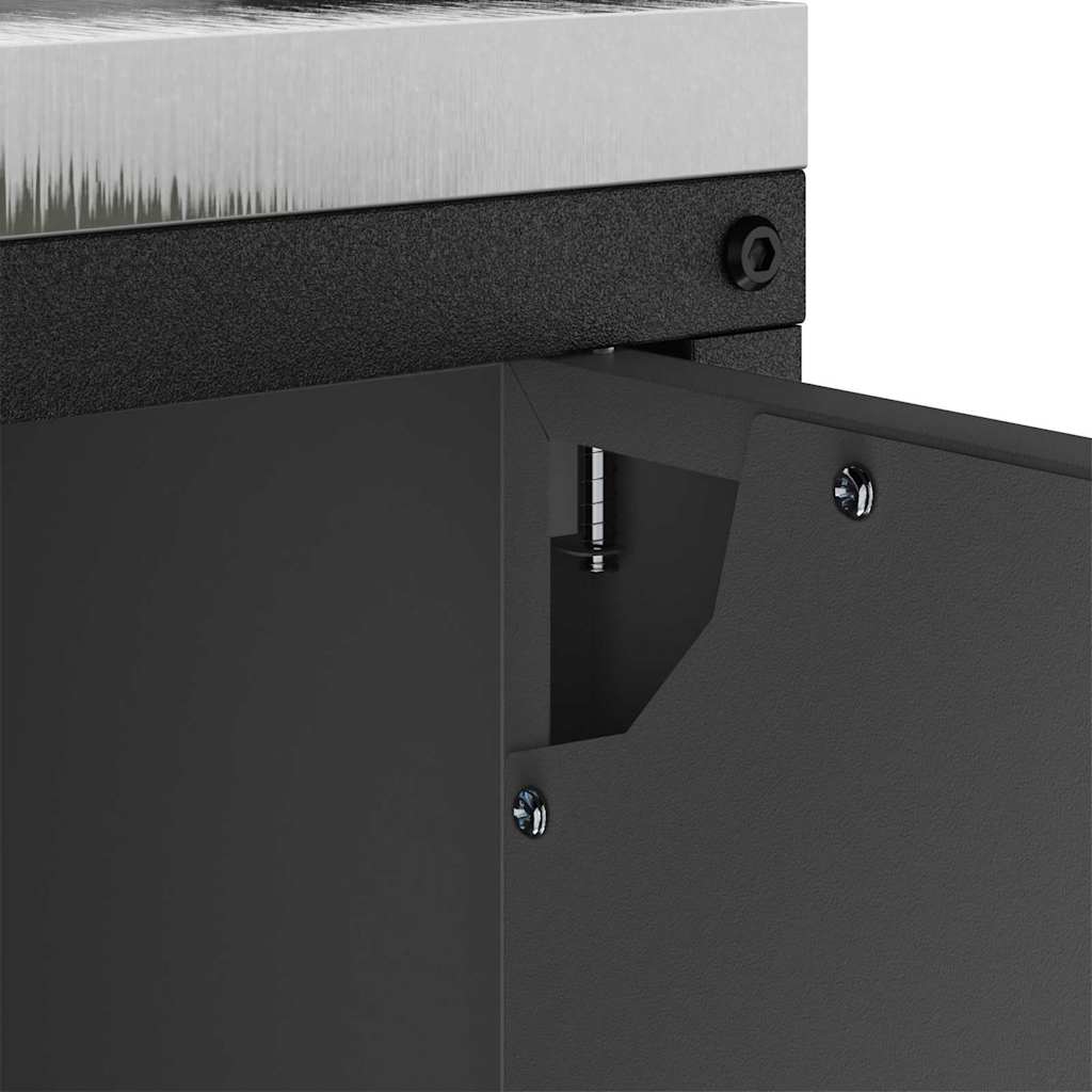 Αποθηκευτικός Χώρος Κουζίνας Μαύρο 90 x 50 x 92 εκ Ατσάλι