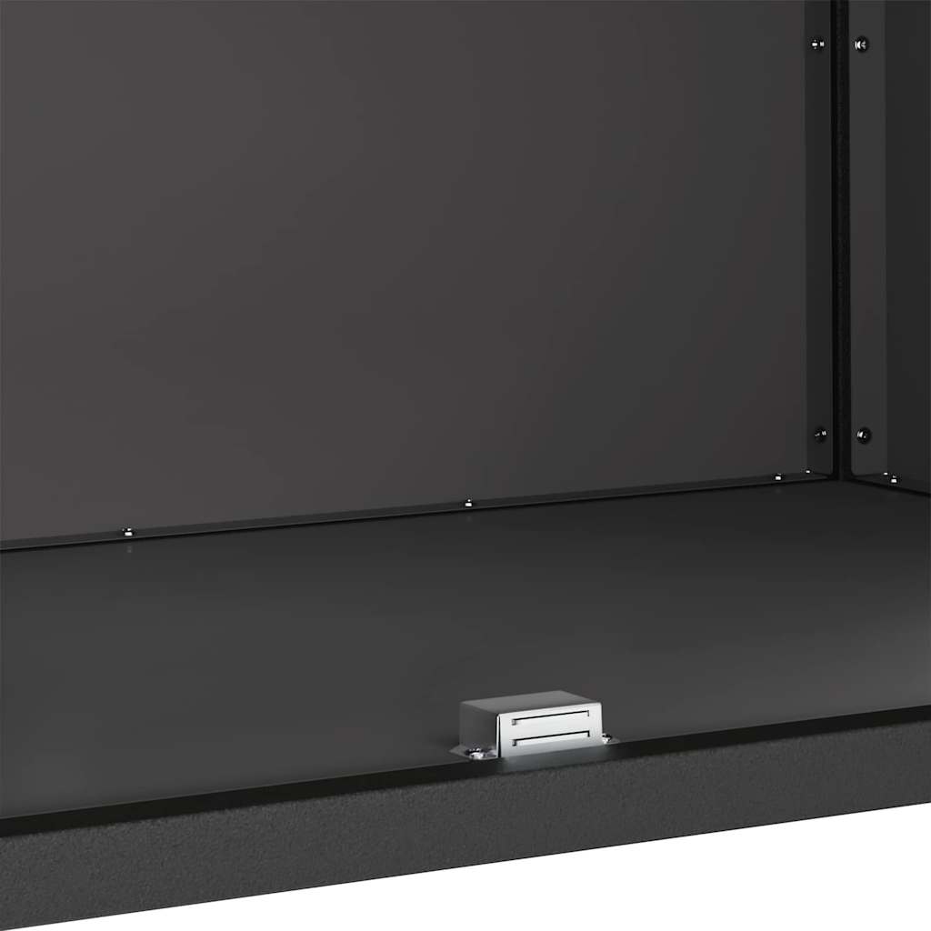 Αποθηκευτικός Χώρος Κουζίνας Μαύρο 90 x 50 x 92 εκ Ατσάλι