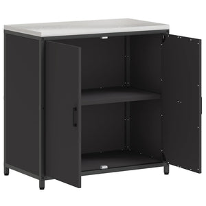 Ντουλάπα Αποθήκευσης Κουζίνας HATTEM Μαύρο 90 x 50 x 92 εκ