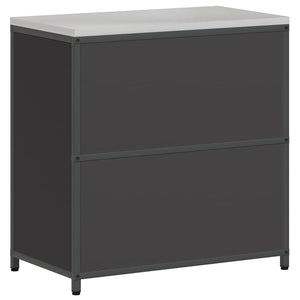 Ντουλάπα Αποθήκευσης Κουζίνας HATTEM Μαύρο 90 x 50 x 92 εκ