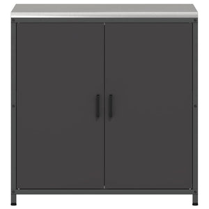 Ντουλάπα Αποθήκευσης Κουζίνας HATTEM Μαύρο 90 x 50 x 92 εκ
