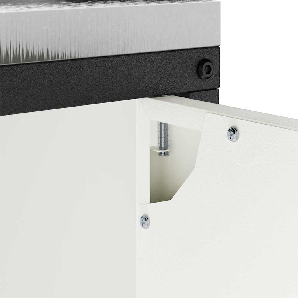 Αποθηκευτικός Χώρος Κουζίνας Λευκό 90 x 50 x 92 εκ Ατσάλι