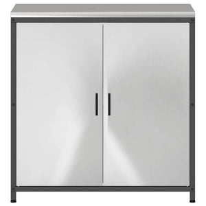 Ντουλάπα Αποθήκευσης Κουζίνας HATTEM Ασημί 90 x 50 x 92 εκ