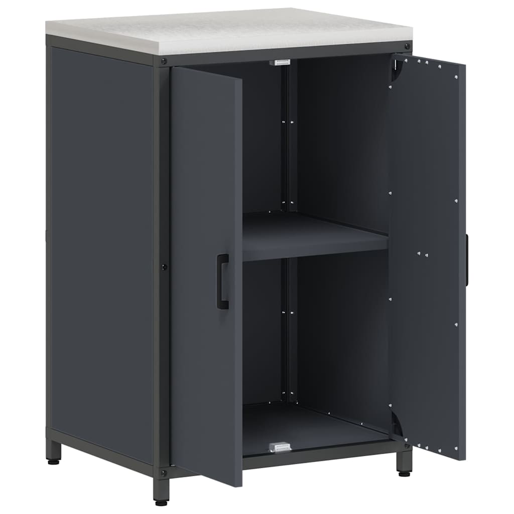 Αποθηκευτικός Χώρος Κουζίνας Ανθρακί 60 x 50 x 92 εκ Ατσάλι - Pakobazaar