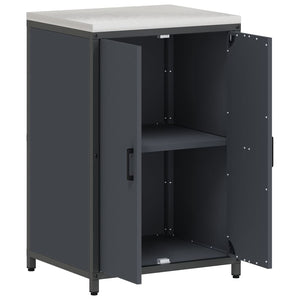 Αποθηκευτικός Χώρος Κουζίνας Ανθρακί 60 x 50 x 92 εκ Ατσάλι - Pakobazaar