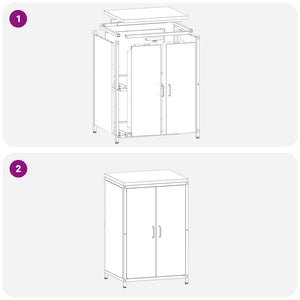 Ντουλάπα Αποθήκευσης Κουζίνας HATTEM Σκ rusty 60 x 50 x 92 εκ