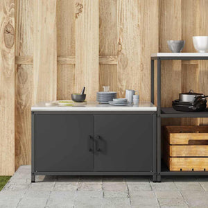Ντουλάπα Αποθήκευσης Κουζίνας HATTEM Μαύρο 90 x 50 x 53 εκ