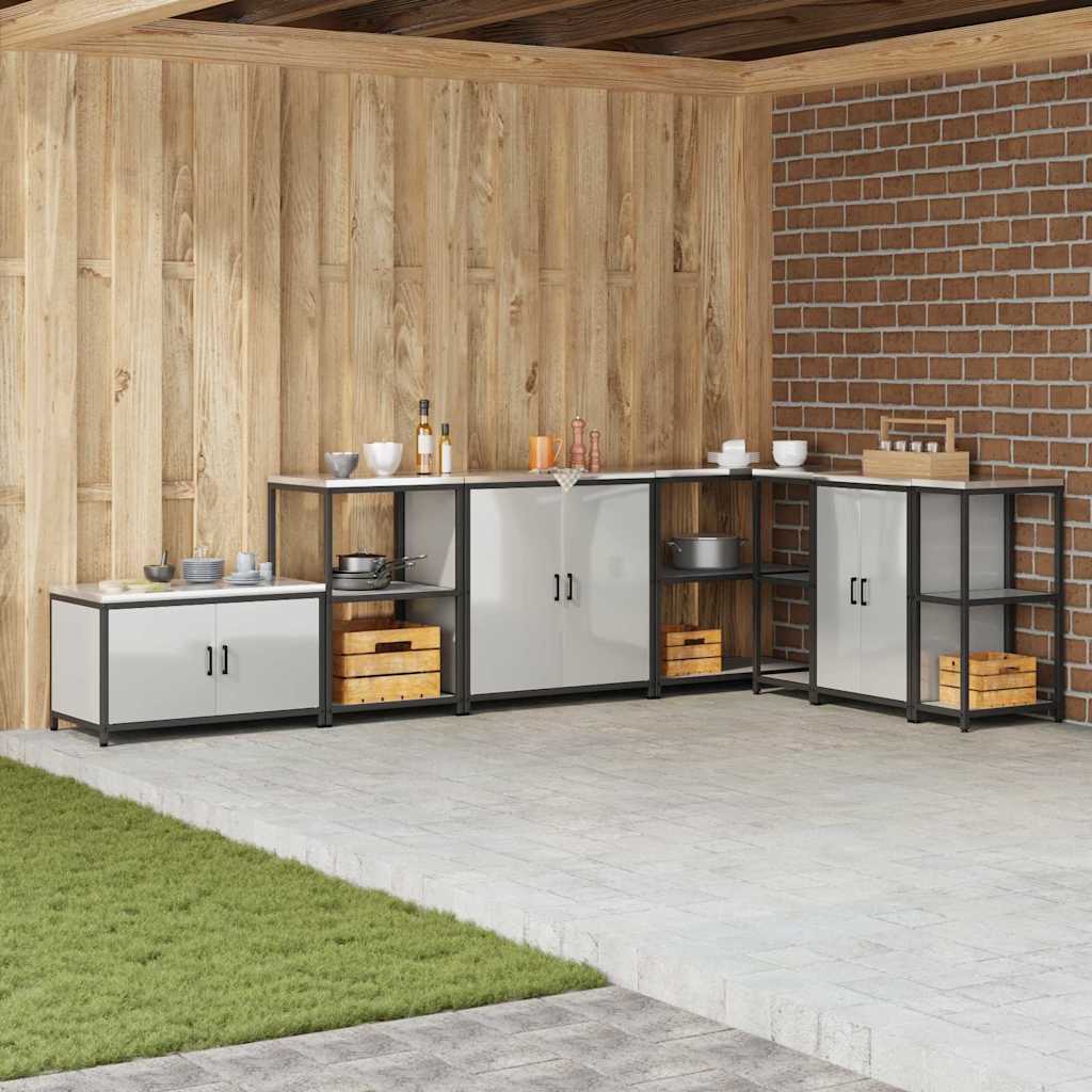 Αποθηκευτικός Χώρος Κουζίνας Ασημί 90 x 50 x 53 εκ Ατσάλι