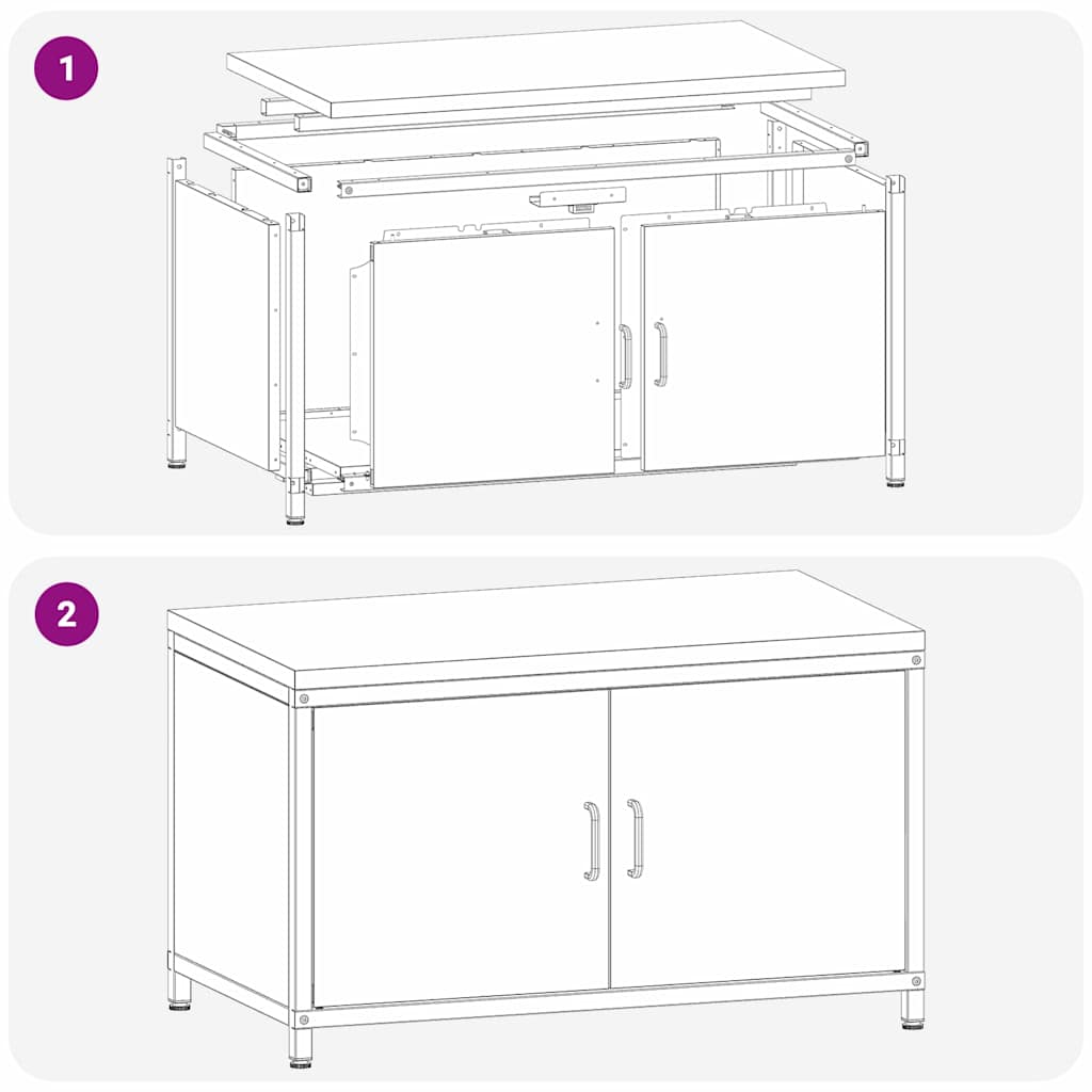 Αποθηκευτικός Χώρος Κουζίνας HATTEM Σκ rusty 90 x 50 x 53 εκ