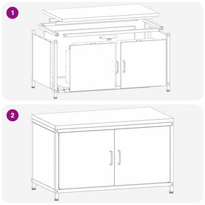 Ντουλάπα Αποθήκευσης Κουζίνας HATTEM Σκ rusty 90 x 50 x 53 εκ
