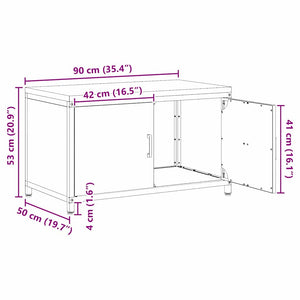 Ντουλάπα Αποθήκευσης Κουζίνας HATTEM Σκ rusty 90 x 50 x 53 εκ