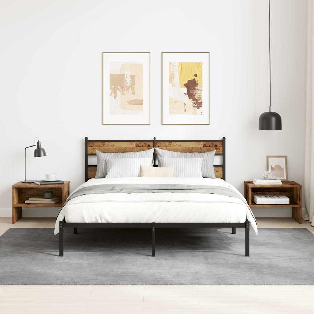 Κομοδίνο 2 pcs Παλαιό ξύλο 40 x 40 x 30 cm Επεξεργασμένο ξύλο - Pakobazaar