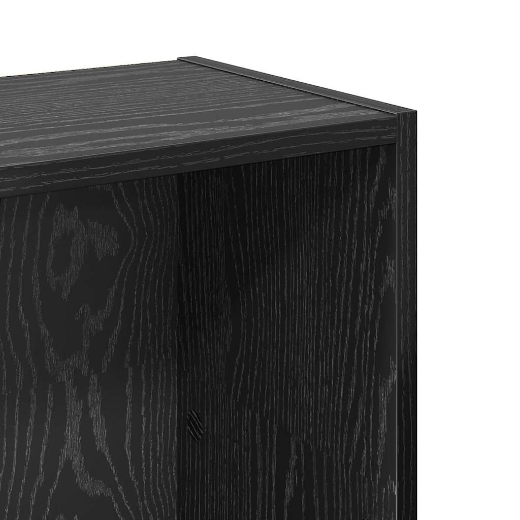 Ράφι Βιβλίων Μαύρη Οξυά 80 x 24 x 109 εκ. Επεξεργασμένο ξύλο