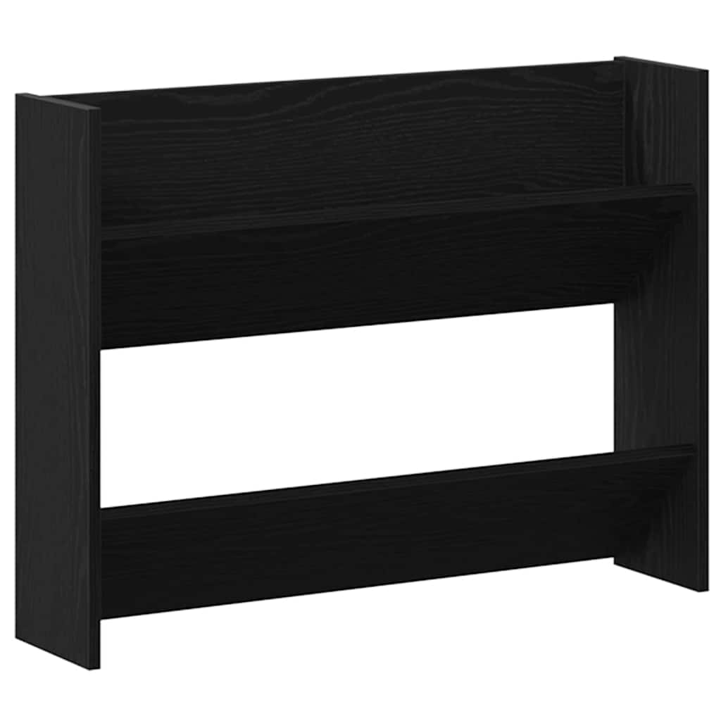 Ντουλάπα Παπουτσιών με ράφι Μαύρη Οξυά 82 x 18 x 60 εκ.