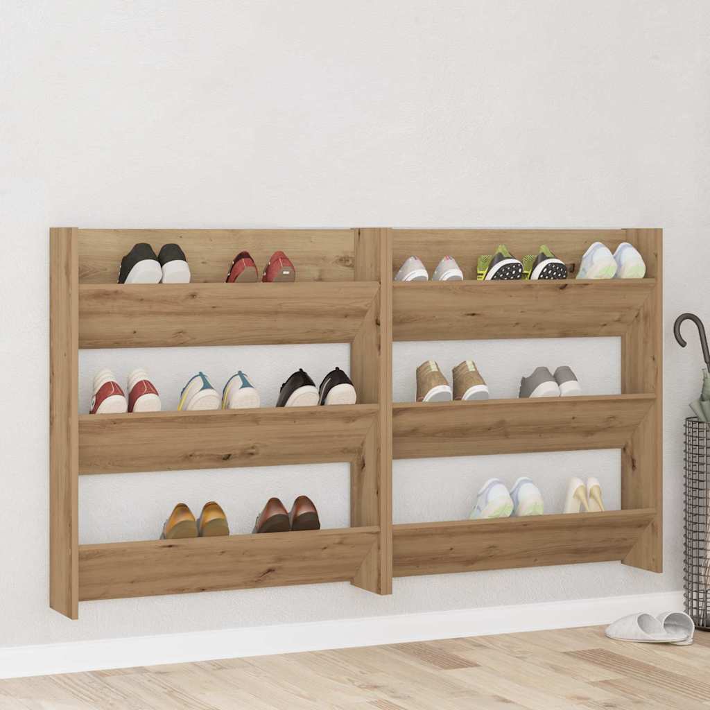 Ντουλάπα Παπουτσιών με ράφι 2 pcs Artisan Oak 85 x 18 x 90 εκ. - Pakobazaar