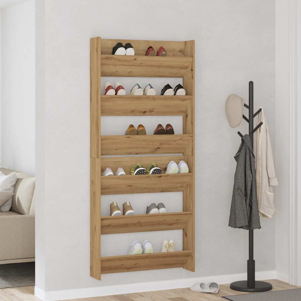 Ντουλάπα Παπουτσιών με ράφι 2 pcs Artisan Oak 85 x 18 x 90 εκ. - Pakobazaar