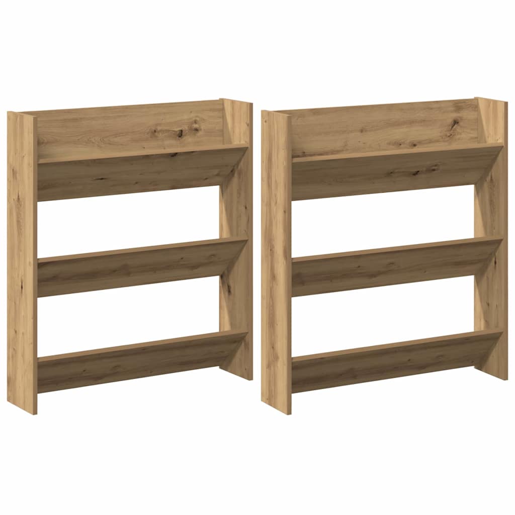 Ντουλάπα Παπουτσιών με ράφι 2 pcs Artisan Oak 85 x 18 x 90 εκ. - Pakobazaar