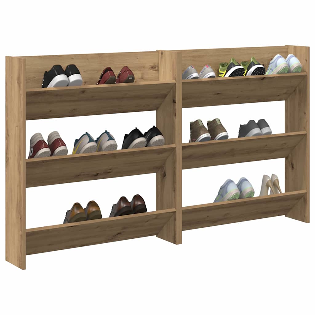 Ντουλάπα Παπουτσιών με ράφι 2 pcs Artisan Oak 85 x 18 x 90 εκ. - Pakobazaar