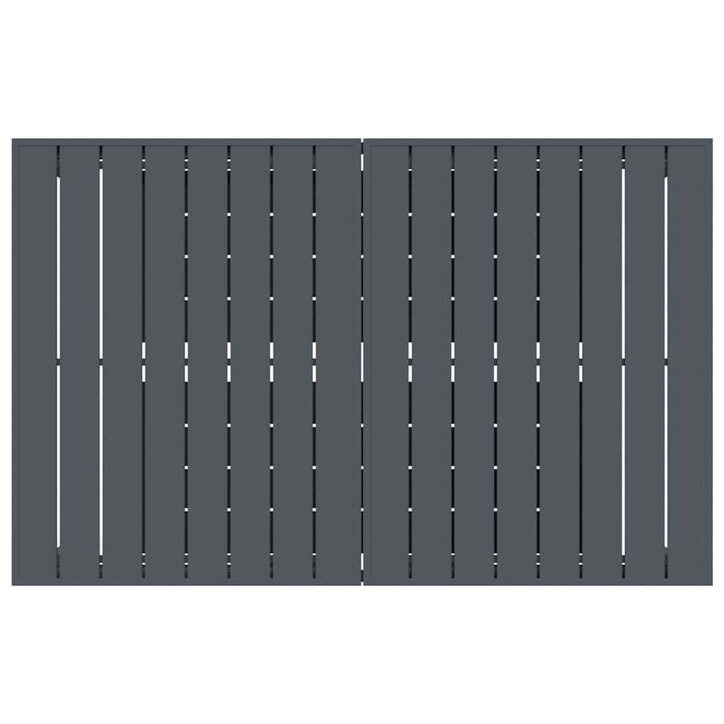 Εξωτερικό Τραπεζαρία 2 pcs Ανθρακί 210 x 90 x 73 εκ Ατσάλι