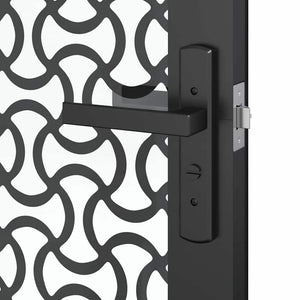 Γυάλινη πόρτα 76 x 3,5 x 201,5 εκ Αλουμίνιο Μαύρο