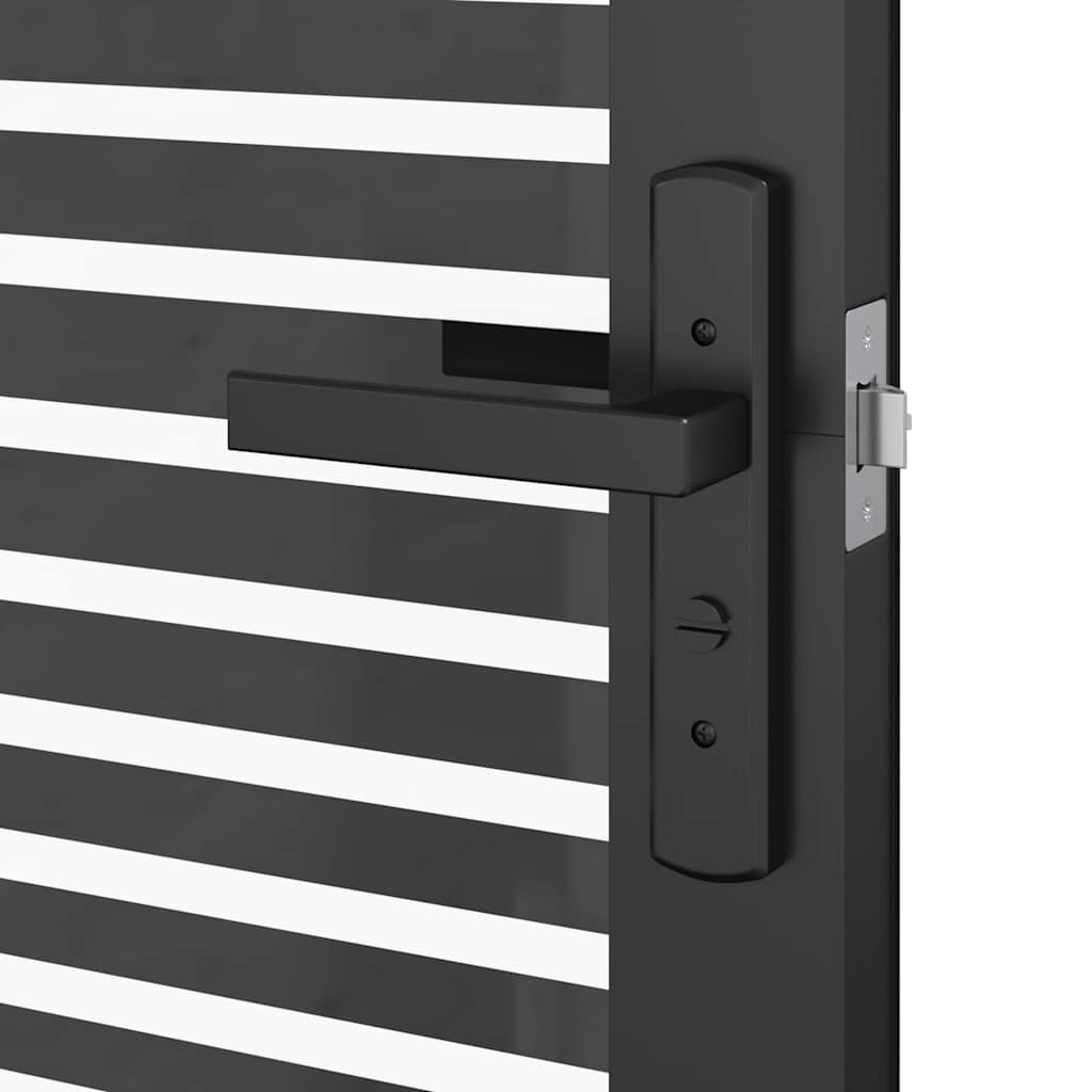 Γυάλινη πόρτα Ριγέ Μαύρο 76 x 3.5 x 201.5 εκ Αλουμίνιο