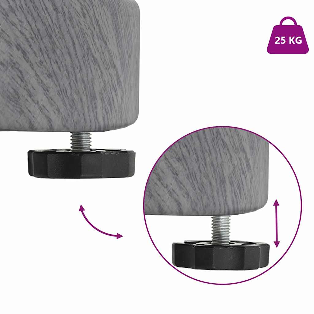 Βάση ομπρέλας Σκούρο Γκρι Ξύλινη όψη 48 x 48 x 32 εκ.