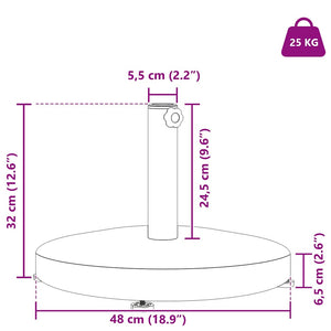 Βάση ομπρέλας 24.6 kg Μαύρο Γύρος